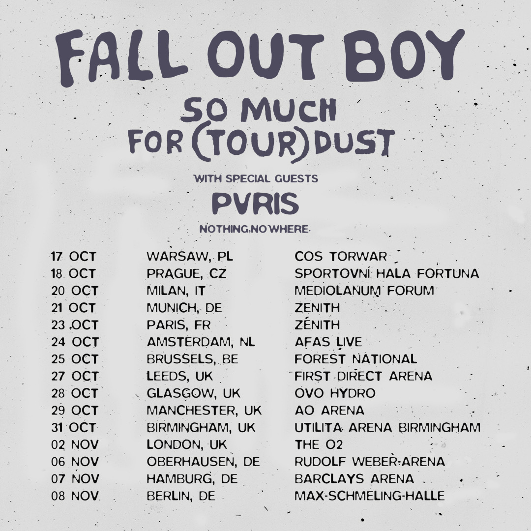 Fall Out Boy Announce So Much For (Tour) Dust Europe Tour