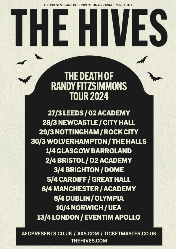The Hives announce 2024 UK & Ireland Tour