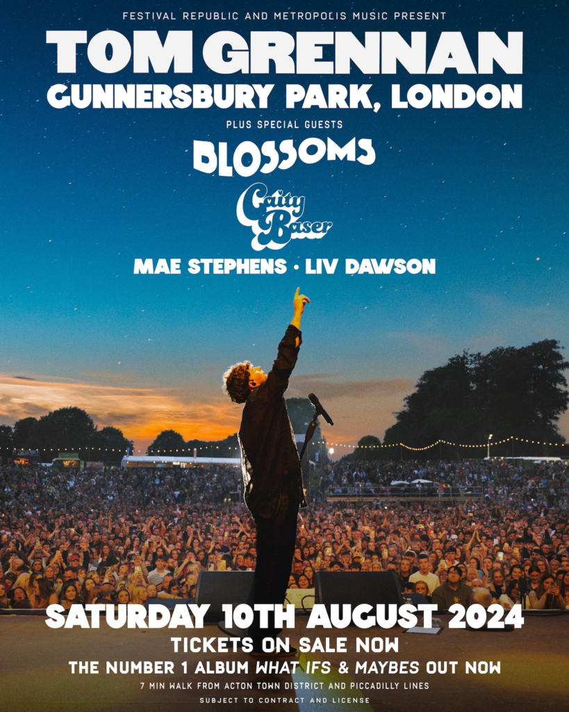 Caity Baser, Mae Stephens and more to join Tom Grennan for his biggest