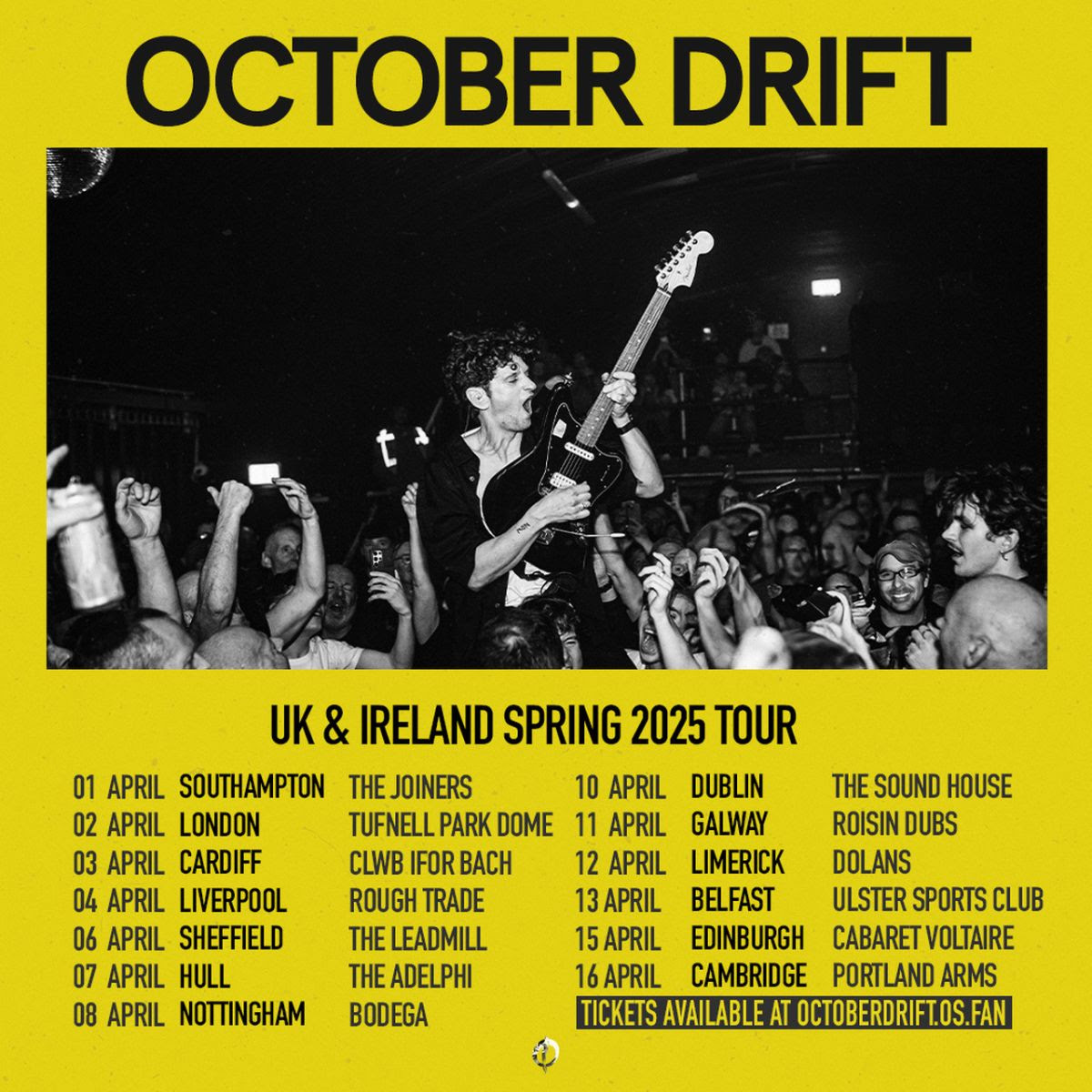 October Drift announce Spring 2025 UK & Ireland headline tour